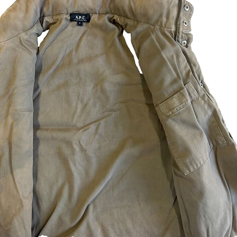 A.P.C. Puffer Vest Brown Workwear Hood Size 2 Men's - Picture 4 of 10